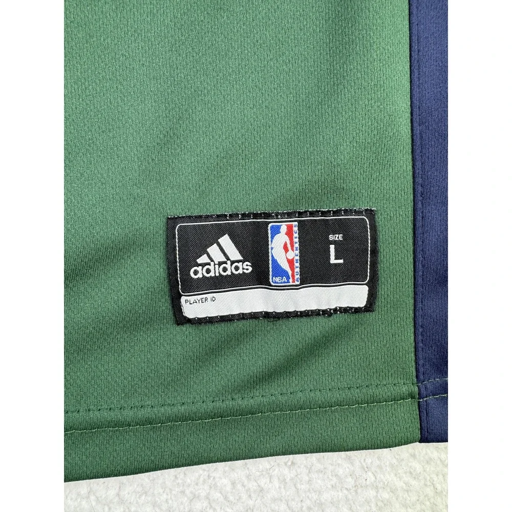 Utah Jazz Basketball Jersey Youth Large Green Navy NBA Adidas Derrick Favors 15